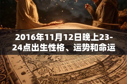 2016年11月12日晚上23-24点出生性格、运势和命运