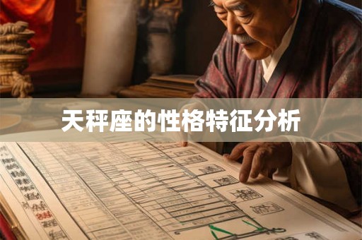 天秤座的性格特征分析