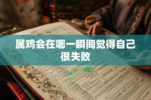 属鸡会在哪一瞬间觉得自己很失败