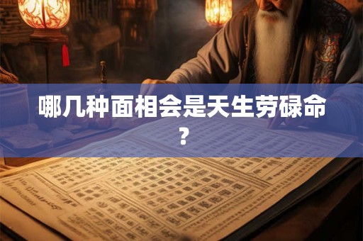 哪几种面相会是天生劳碌命? 哪几种面相会是天生劳碌命?