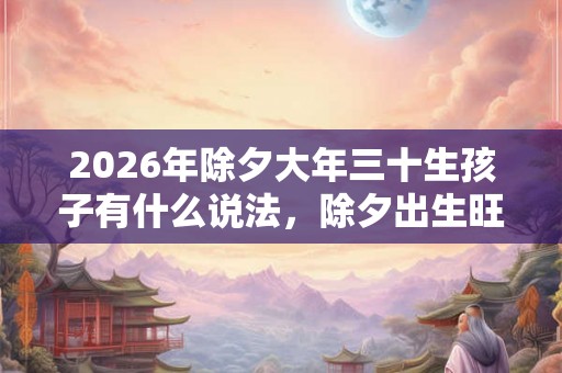 2026年除夕大年三十生孩子有什么说法，除夕出生旺父母吗？