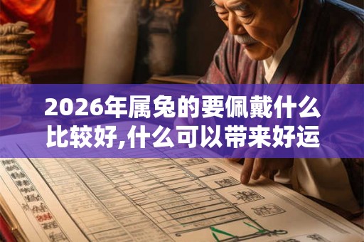 2026年属兔的要佩戴什么比较好,什么可以带来好运
