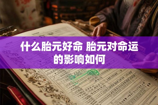 什么胎元好命 胎元对命运的影响如何 什么胎元好命 胎元对命运的影响如何