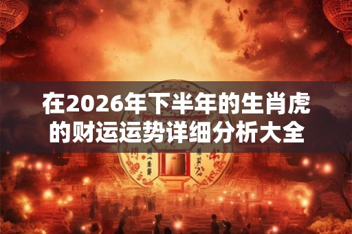 在2026年下半年的生肖虎的财运运势详细分析大全