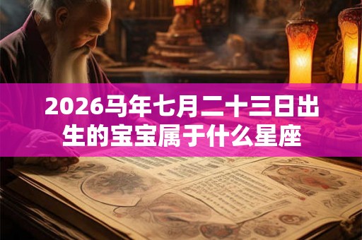 2026马年七月二十三日出生的宝宝属于什么星座