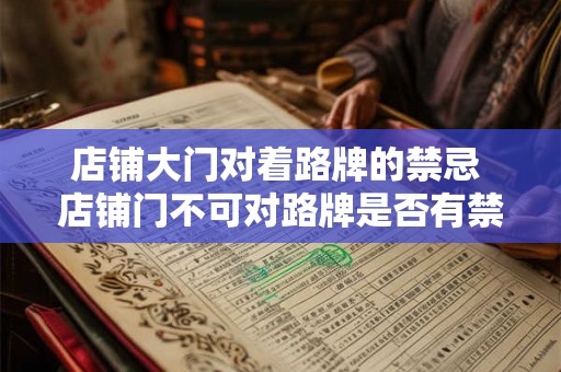 店铺大门对着路牌的禁忌 店铺门不可对路牌是否有禁忌