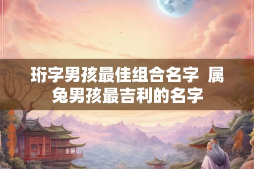 珩字男孩最佳组合名字  属兔男孩最吉利的名字