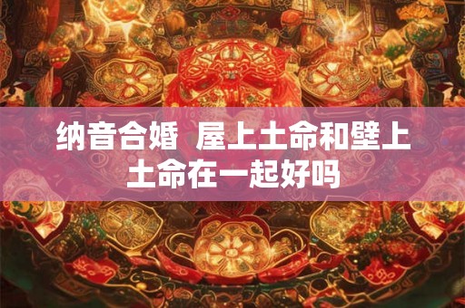 纳音合婚  屋上土命和壁上土命在一起好吗