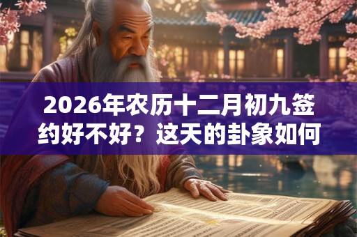 2026年农历十二月初九签约好不好？这天的卦象如何？
