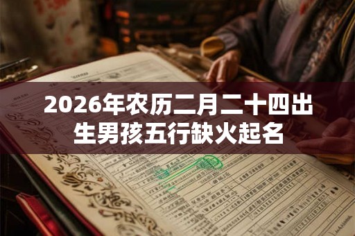 2026年农历二月二十四出生男孩五行缺火起名 2026年农历二月二十四出生男孩五行缺火起名