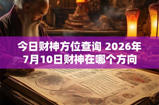 今日财神方位查询 2026年7月10日财神在哪个方向 今日财神方位查询 2026年7月10日财神在哪个方向