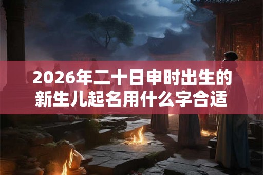 2026年二十日申时出生的新生儿起名用什么字合适