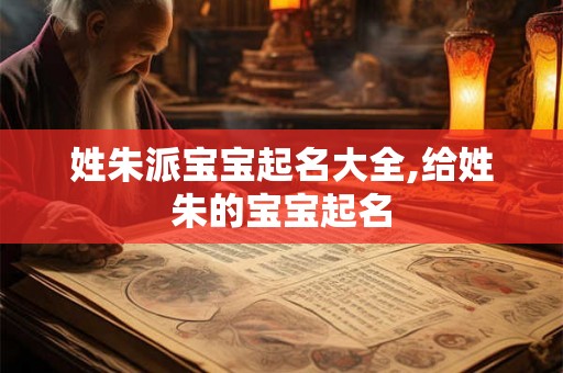姓朱派宝宝起名大全,给姓朱的宝宝起名 姓朱派宝宝起名大全,给姓朱的宝宝起名