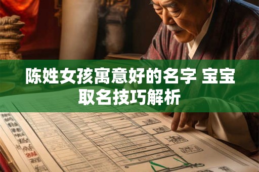 陈姓女孩寓意好的名字 宝宝取名技巧解析