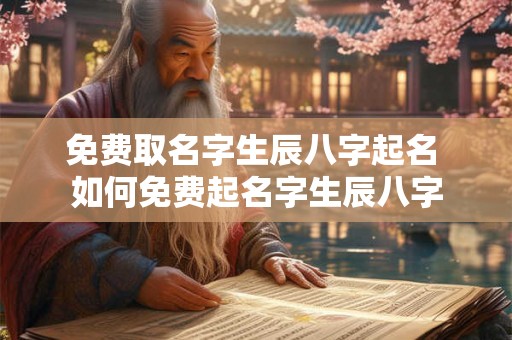 免费取名字生辰八字起名 如何免费起名字生辰八字 免费取名字生辰八字起名 如何免费起名字生辰八字