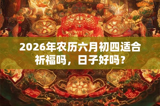 2026年农历六月初四适合祈福吗，日子好吗？