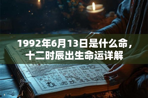 1992年6月13日是什么命,十二时辰出生命运详解 1992年6月13日是什么命,十二时辰出生命运详解