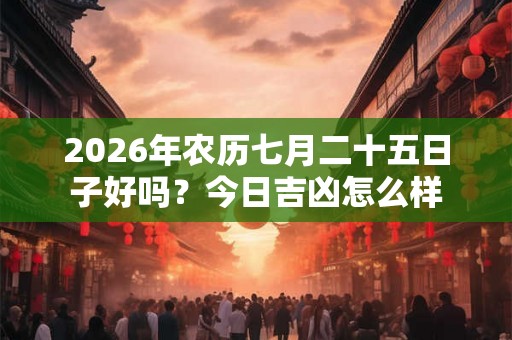 2026年农历七月二十五日子好吗？今日吉凶怎么样