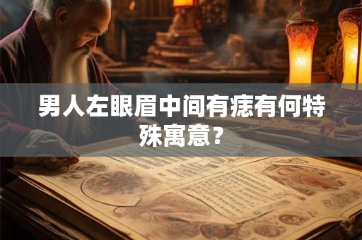 男人左眼眉中间有痣有何特殊寓意？