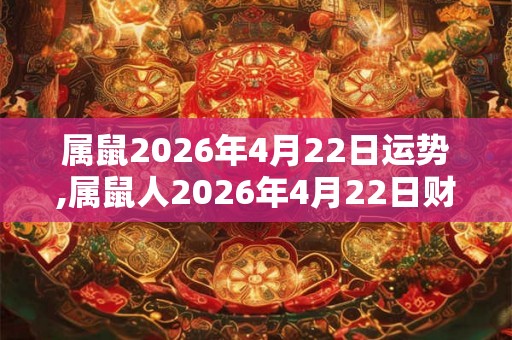属鼠2026年4月22日运势,属鼠人2026年4月22日财运,生肖鼠2026年4月22日运势