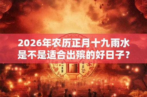 2026年农历正月十九雨水是不是适合出殡的好日子？