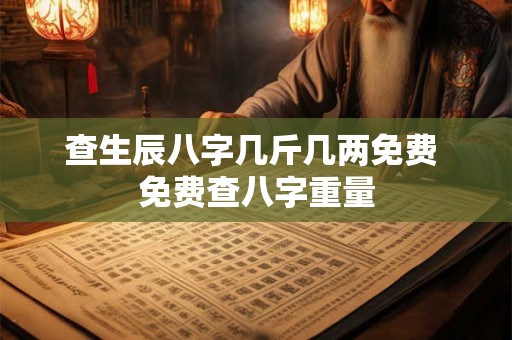 查生辰八字几斤几两免费 免费查八字重量