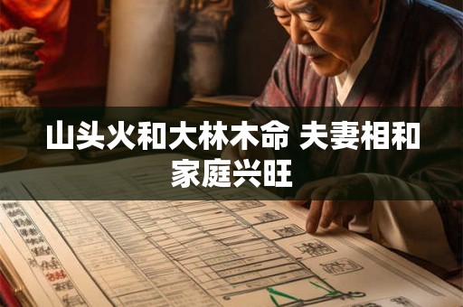 山头火和大林木命 夫妻相和家庭兴旺 山头火和大林木命 夫妻相和家庭兴旺