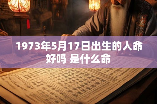 1973年5月17日出生的人命好吗 是什么命