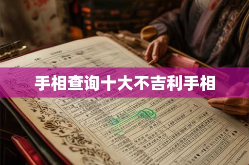 手相查询十大不吉利手相