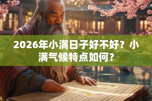 2026年小满日子好不好？小满气候特点如何？