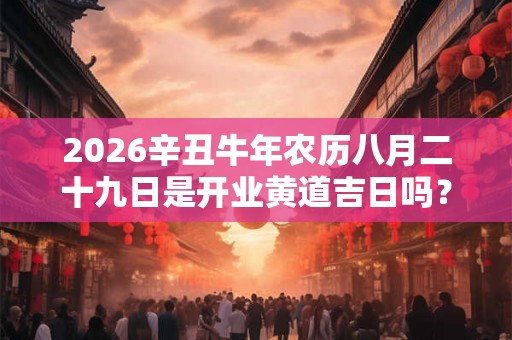 2026辛丑牛年农历八月二十九日是开业黄道吉日吗？