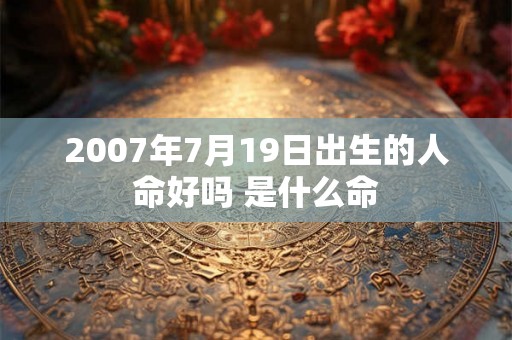 2007年7月19日出生的人命好吗 是什么命