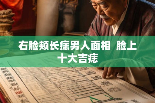 右脸颊长痣男人面相  脸上十大吉痣