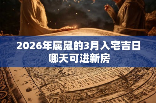 2026年属鼠的3月入宅吉日 哪天可进新房