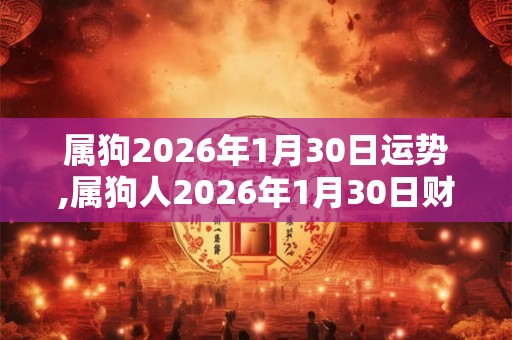 属狗2026年1月30日运势,属狗人2026年1月30日财运,生肖狗2026年1月30日运势