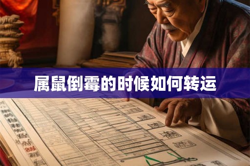 属鼠倒霉的时候如何转运