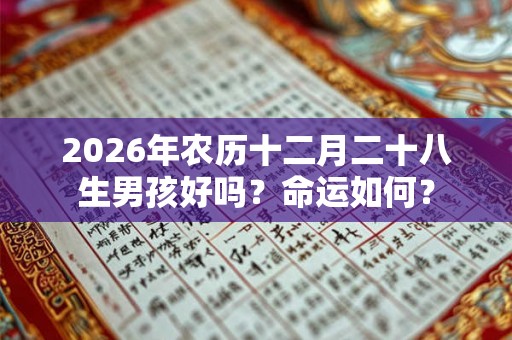2026年农历十二月二十八生男孩好吗？命运如何？