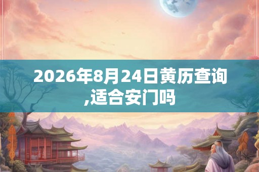 2026年8月24日黄历查询,适合安门吗