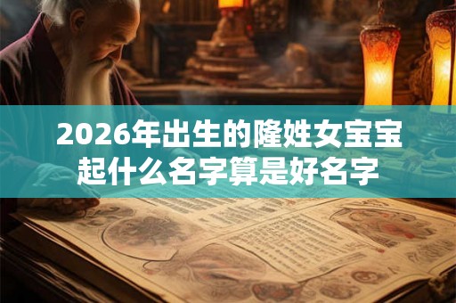 2026年出生的隆姓女宝宝起什么名字算是好名字