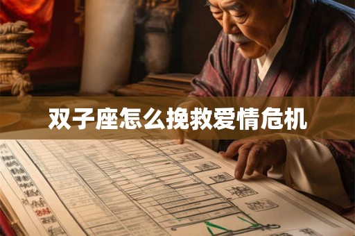 双子座怎么挽救爱情危机