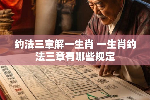 约法三章解一生肖 一生肖约法三章有哪些规定