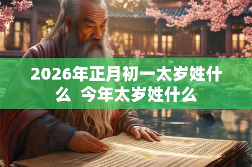 2026年正月初一太岁姓什么  今年太岁姓什么
