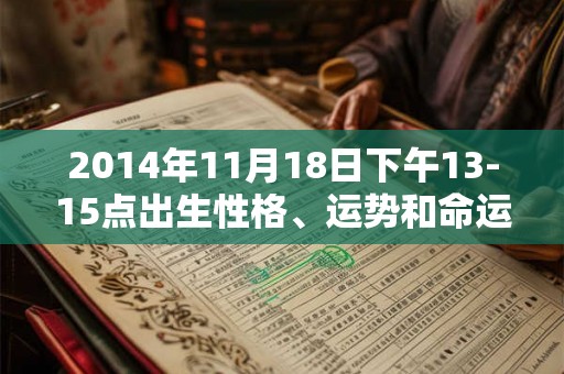 2014年11月18日下午13-15点出生性格、运势和命运
