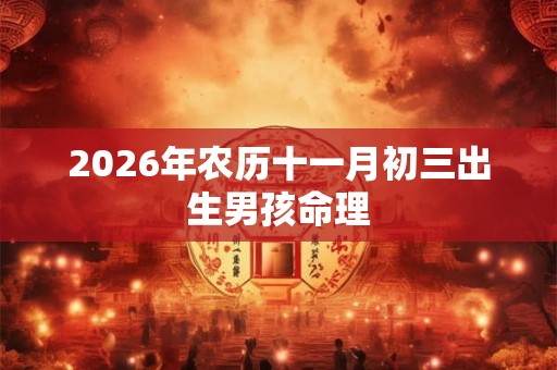 2026年农历十一月初三出生男孩命理