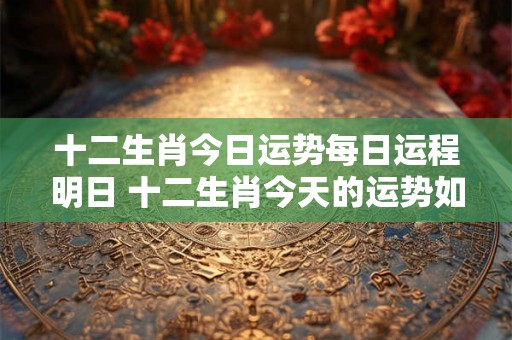 十二生肖今日运势每日运程明日 十二生肖今天的运势如何每日运程又有何变化明天会更好还是更糟