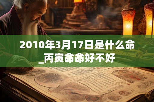 2010年3月17日是什么命_丙寅命命好不好