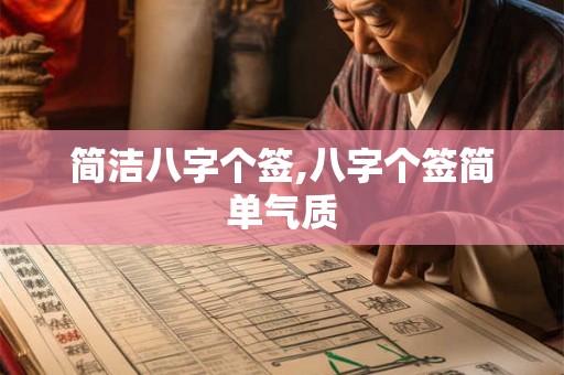 简洁八字个签,八字个签简单气质