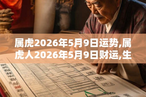 属虎2026年5月9日运势,属虎人2026年5月9日财运,生肖虎2026年5月9日运势