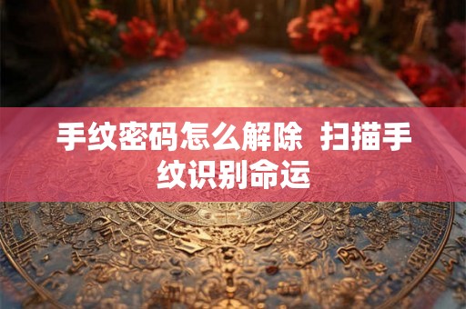 手纹密码怎么解除  扫描手纹识别命运