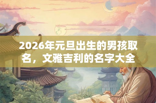 2026年元旦出生的男孩取名，文雅吉利的名字大全